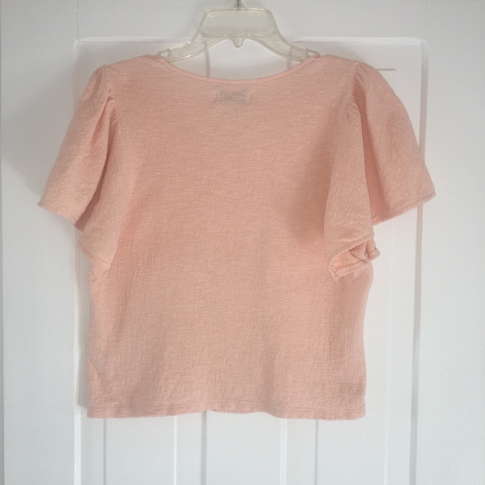 Madewell Texture Thread Flutter Sleeve Top - image 6